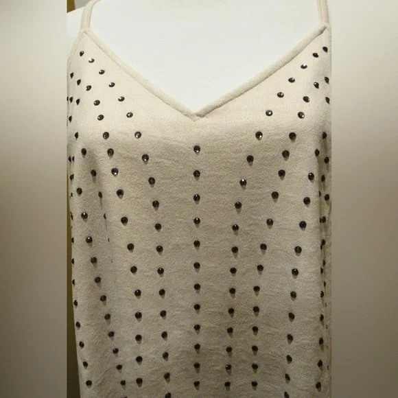 Vocal Vanilla Studded Faux Suede Tank Top - Picture 5 of 6